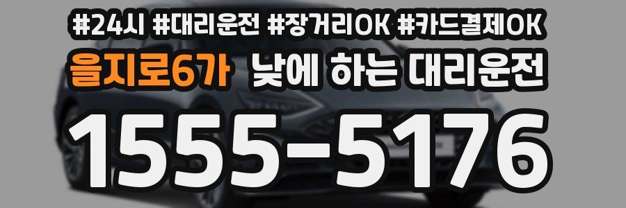 을지로6가 낮에 하는 대리운전