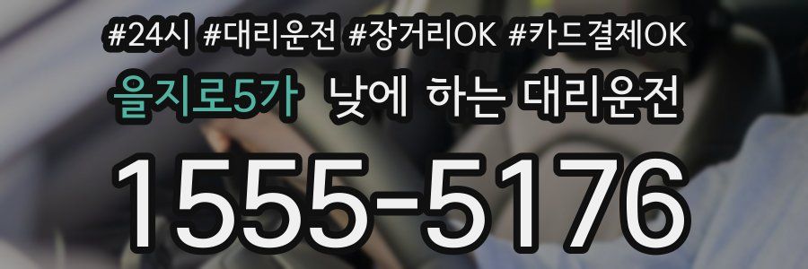 을지로5가 낮에 하는 대리운전