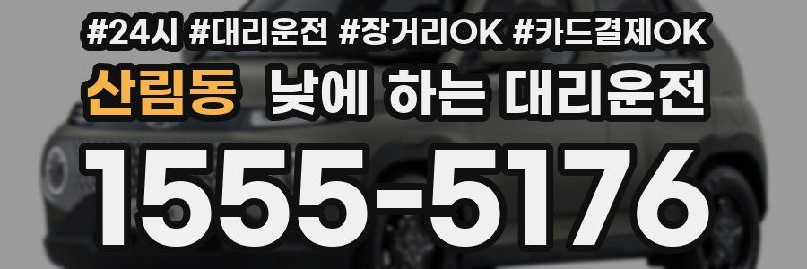 산림동 낮에 하는 대리운전