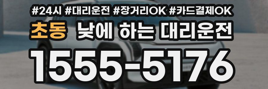 초동 낮에 하는 대리운전