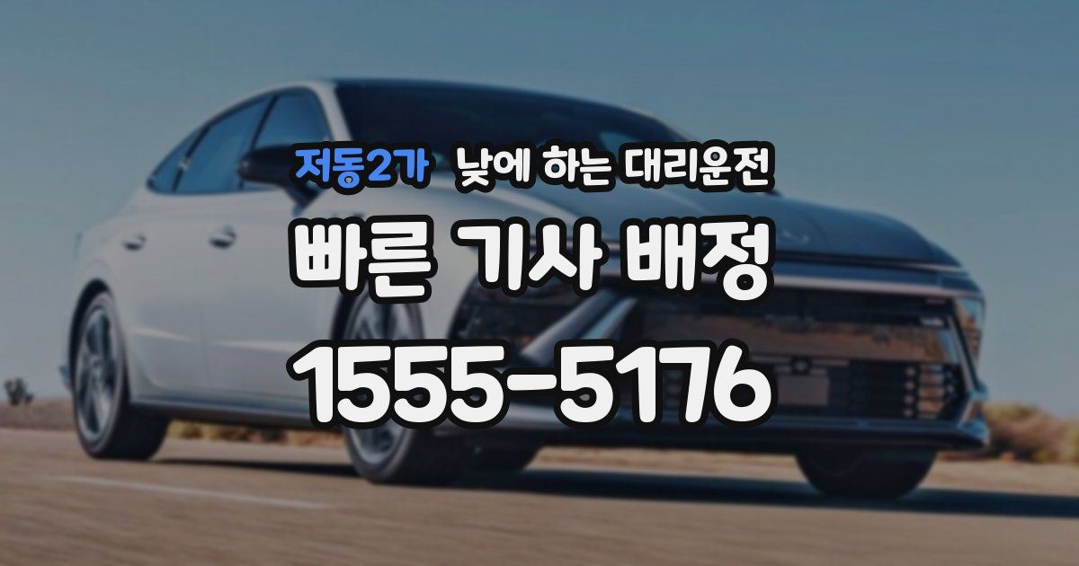 저동2가 낮에 하는 대리운전