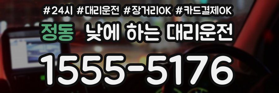 정동 낮에 하는 대리운전