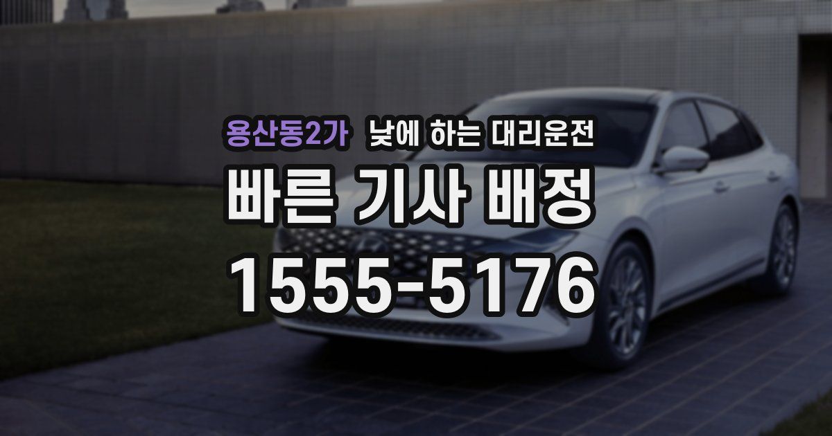 용산동2가 낮에 하는 대리운전