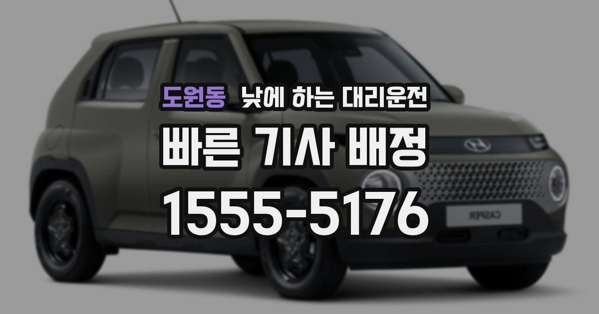 도원동 낮에 하는 대리운전