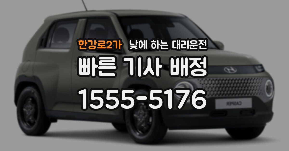 한강로2가 낮에 하는 대리운전