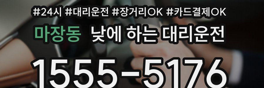 마장동 낮에 하는 대리운전