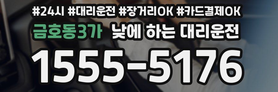 금호동3가 낮에 하는 대리운전