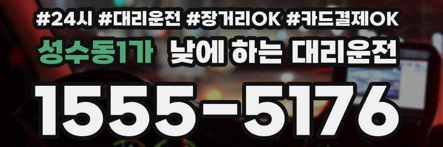 성수동1가 낮에 하는 대리운전