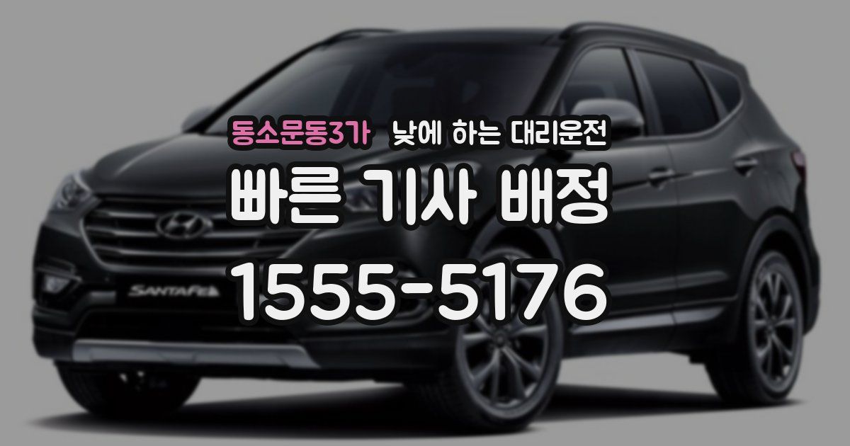 동소문동3가 낮에 하는 대리운전