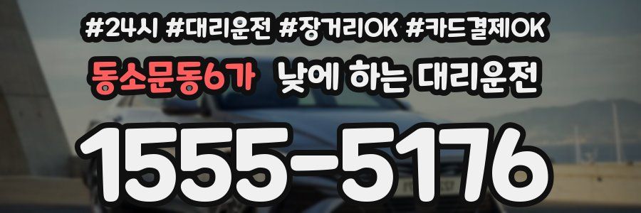 동소문동6가 낮에 하는 대리운전