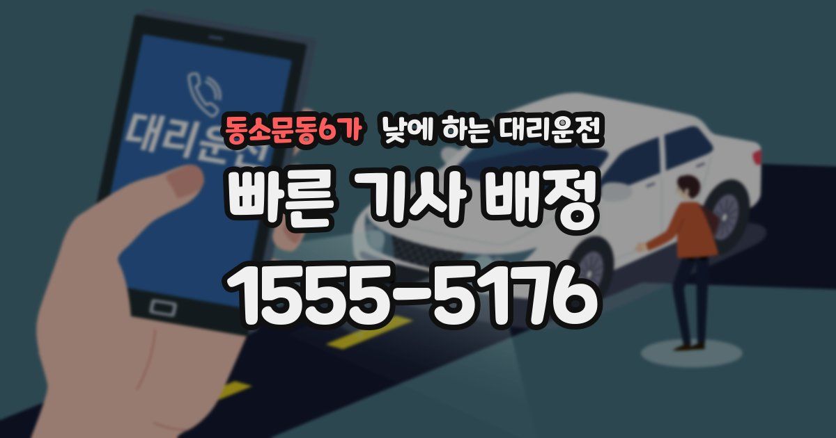 동소문동6가 낮에 하는 대리운전