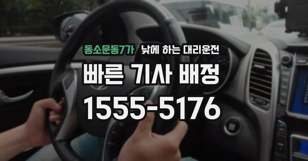 동소문동7가 낮에 하는 대리운전