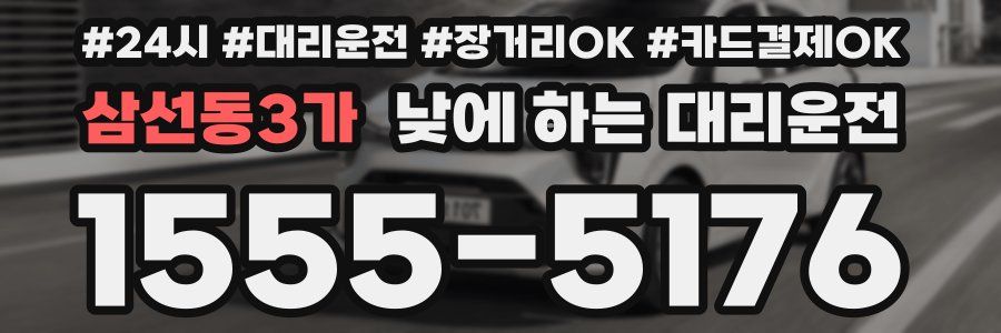 삼선동3가 낮에 하는 대리운전