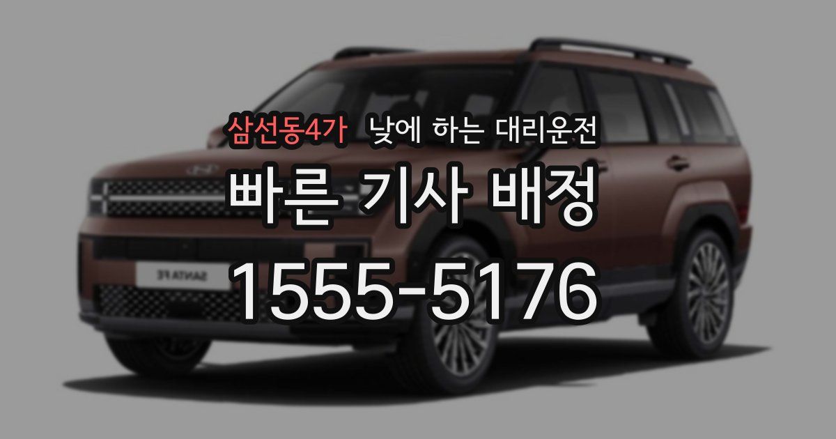 삼선동4가 낮에 하는 대리운전