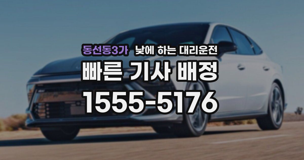 동선동3가 낮에 하는 대리운전