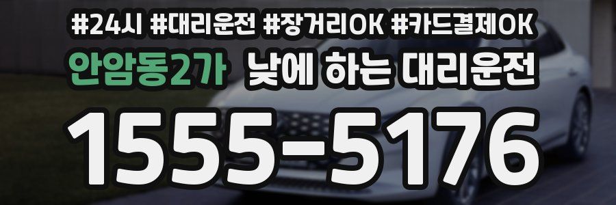 안암동2가 낮에 하는 대리운전