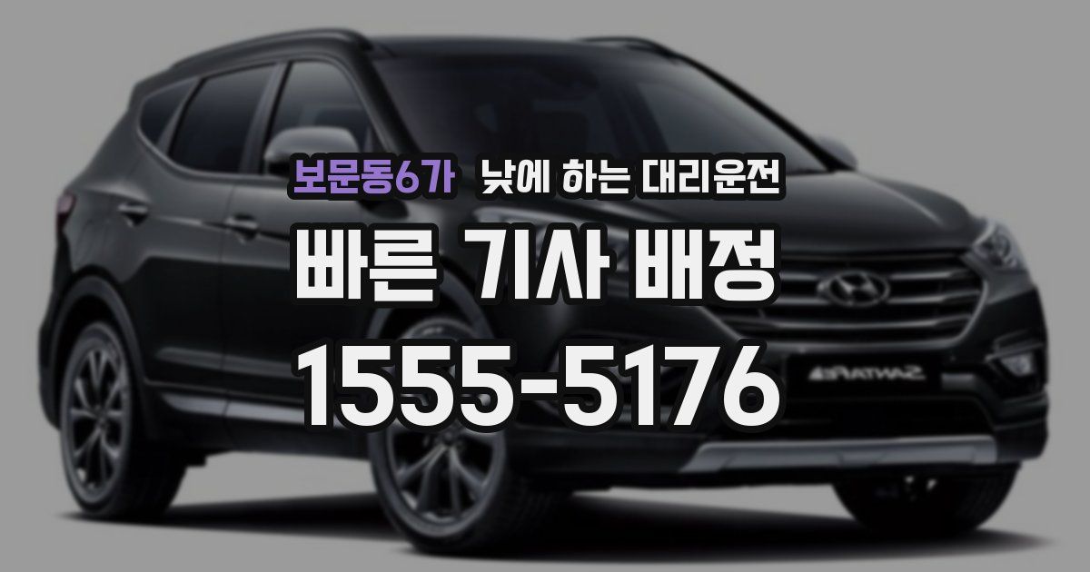 보문동6가 낮에 하는 대리운전