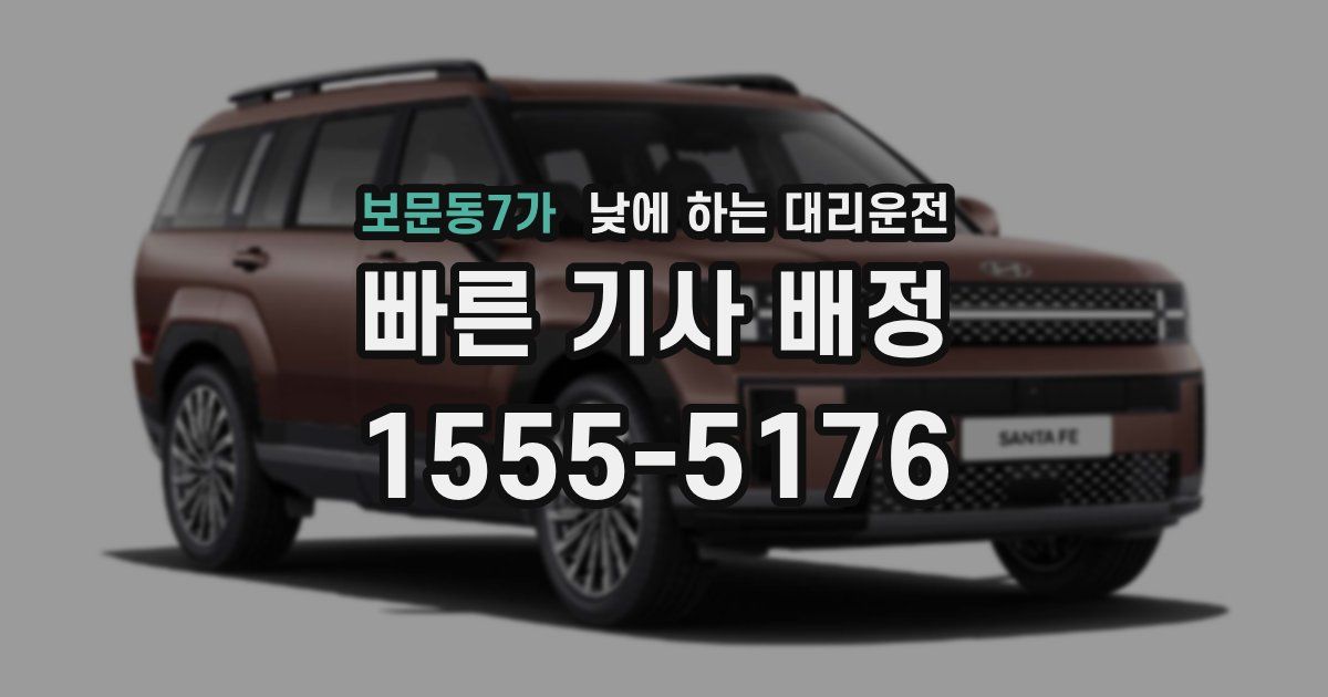 보문동7가 낮에 하는 대리운전