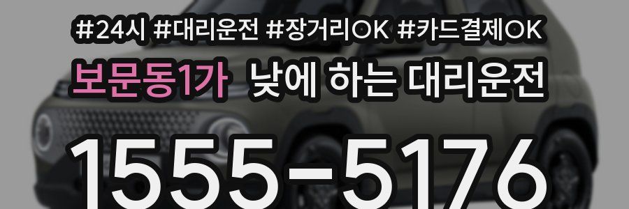 보문동1가 낮에 하는 대리운전