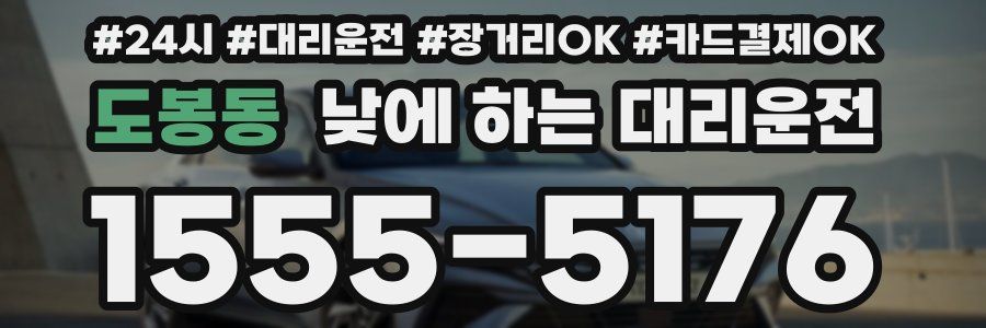 도봉동 낮에 하는 대리운전