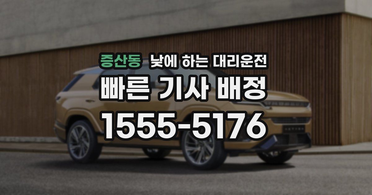 증산동 낮에 하는 대리운전