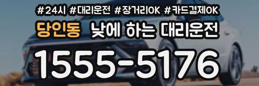 당인동 낮에 하는 대리운전