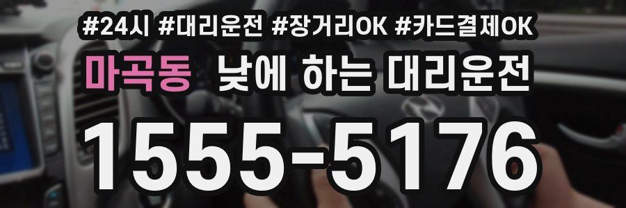 마곡동 낮에 하는 대리운전