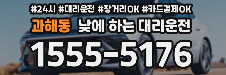 과해동 낮에 하는 대리운전