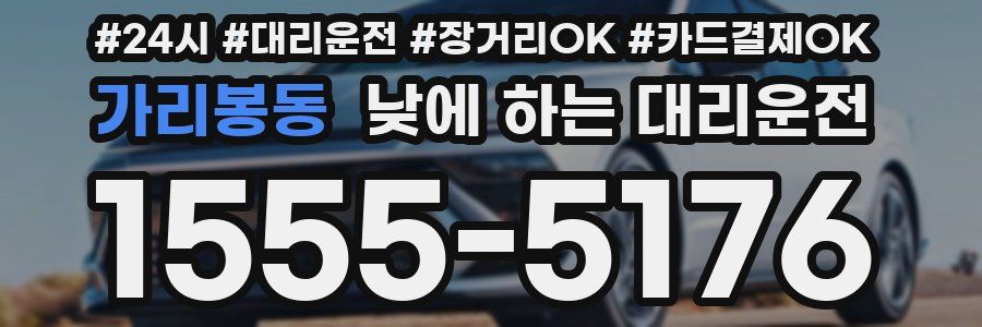 가리봉동 낮에 하는 대리운전