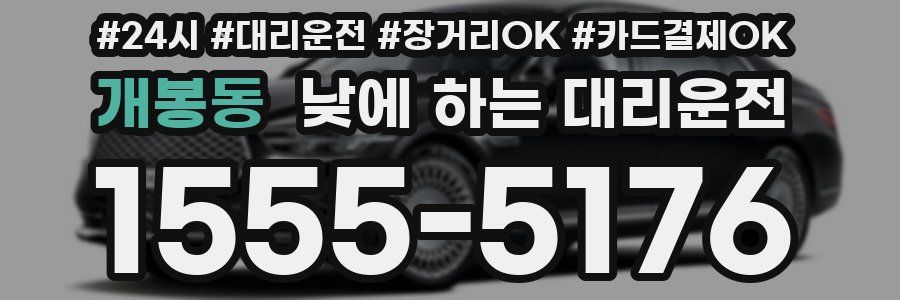 개봉동 낮에 하는 대리운전