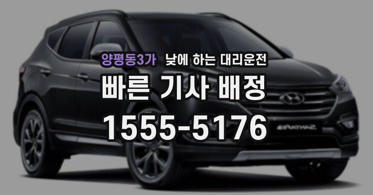 양평동3가 낮에 하는 대리운전