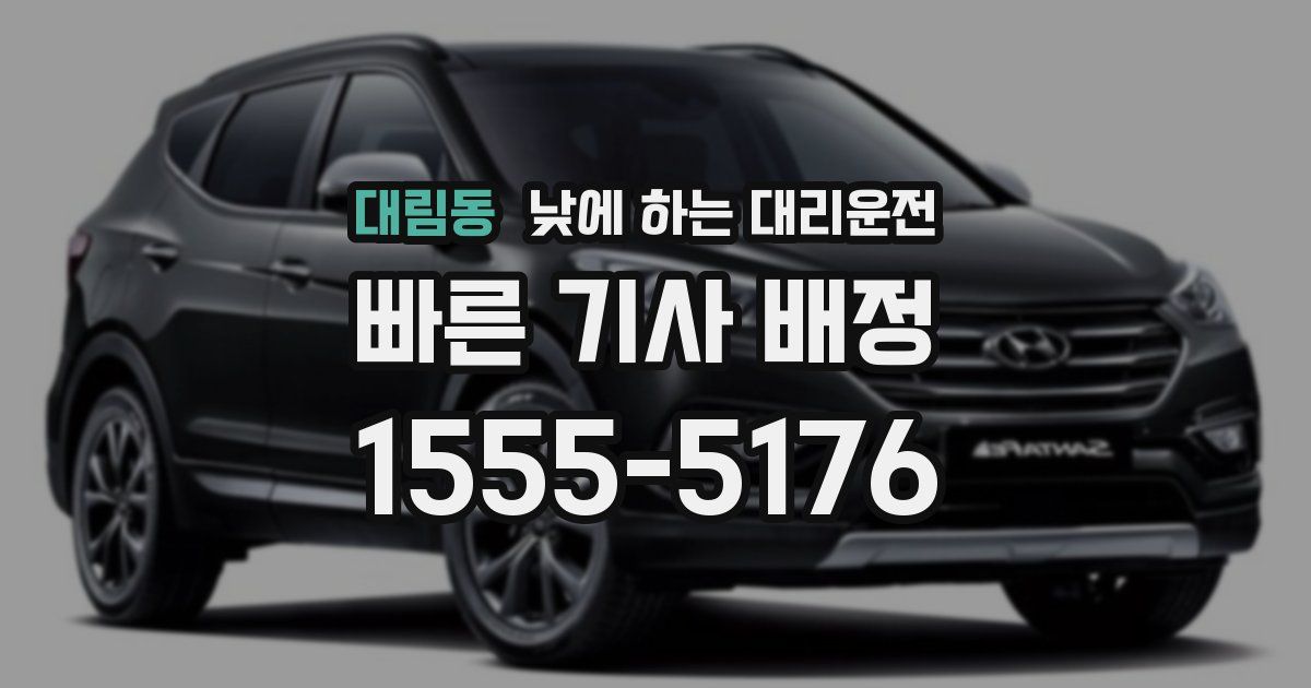 대림동 낮에 하는 대리운전