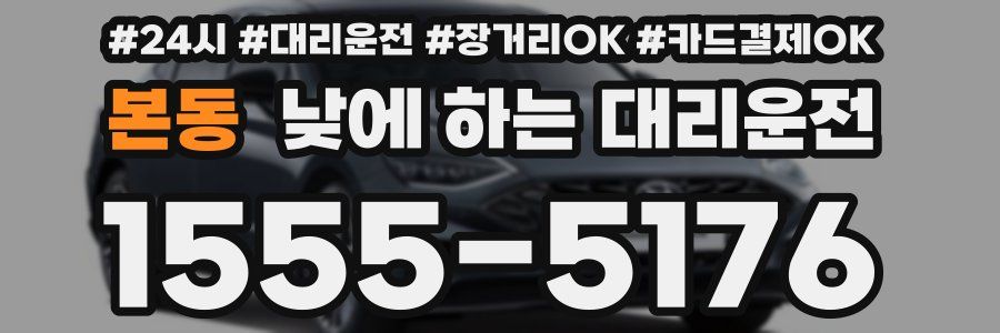 본동 낮에 하는 대리운전