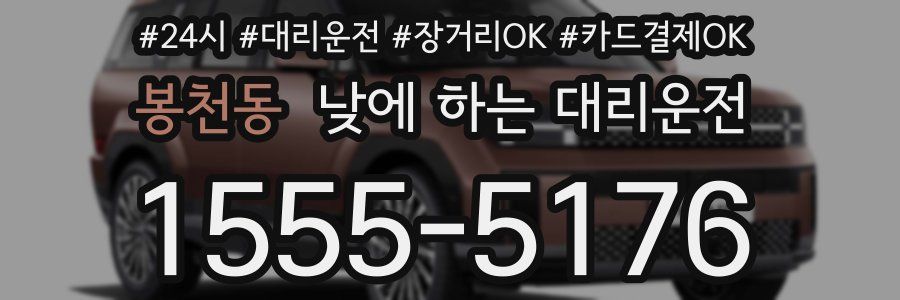 봉천동 낮에 하는 대리운전