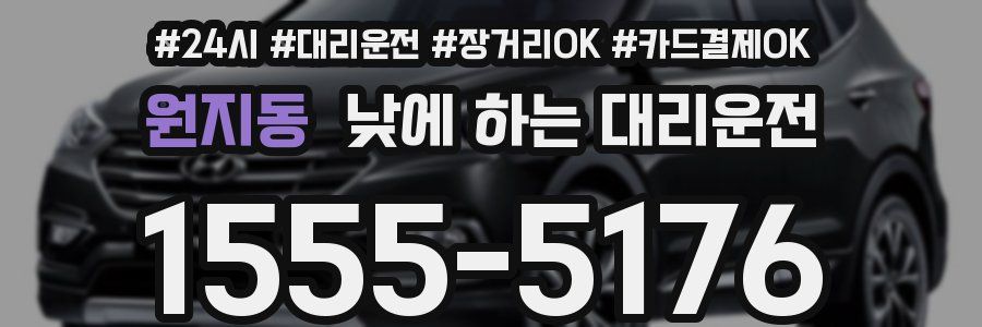 원지동 낮에 하는 대리운전