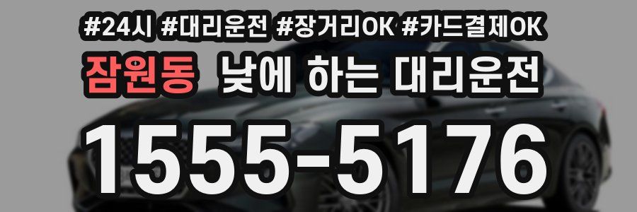 잠원동 낮에 하는 대리운전