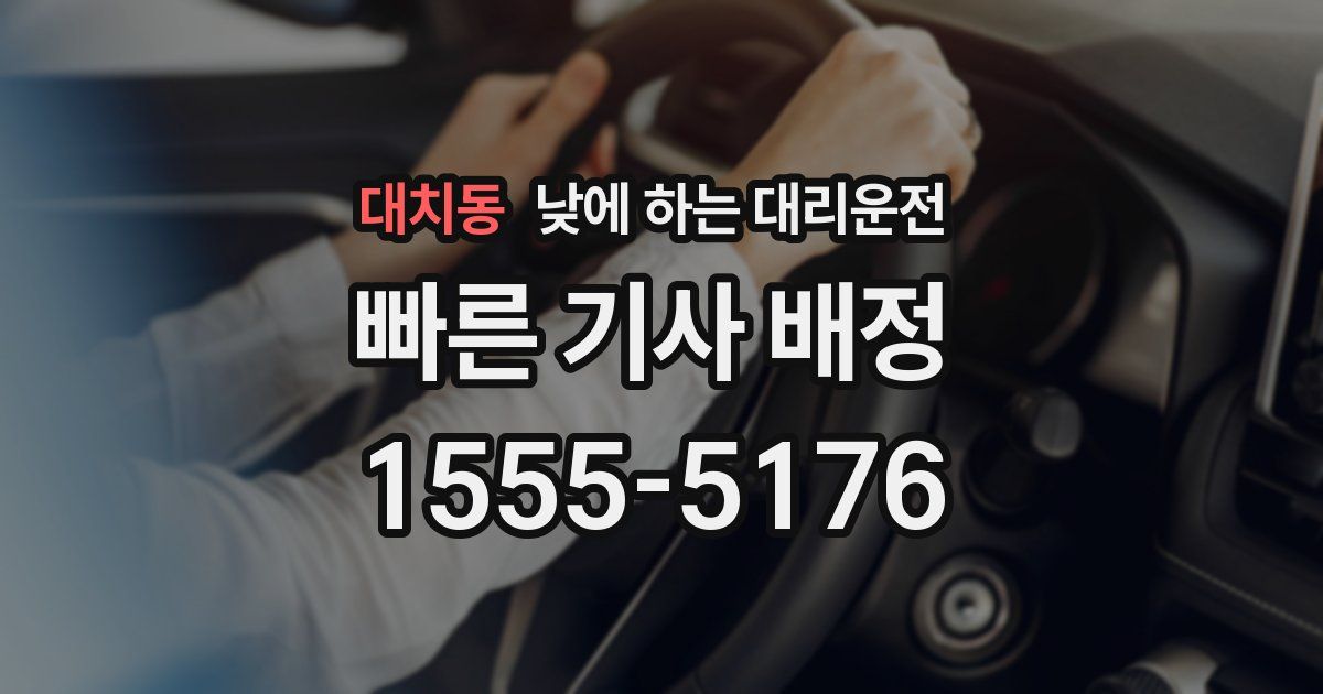 대치동 낮에 하는 대리운전