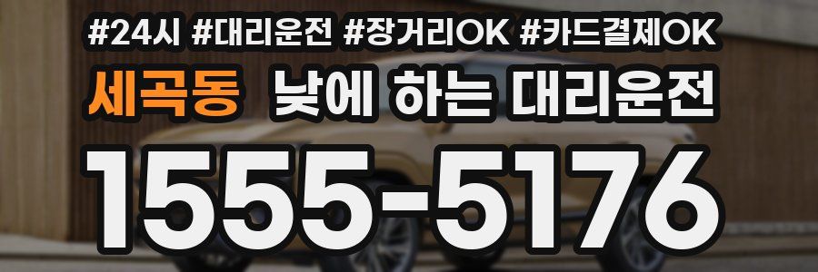 세곡동 낮에 하는 대리운전