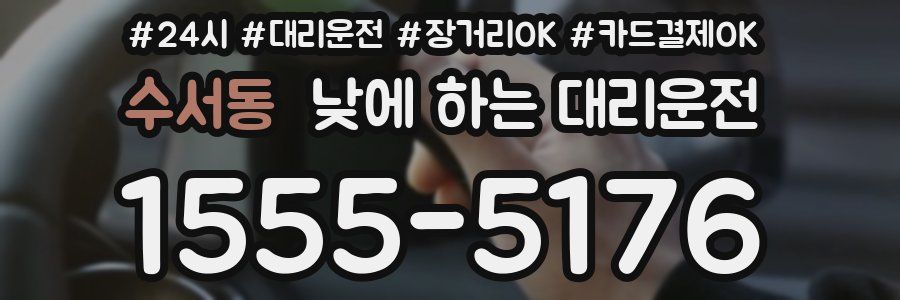 수서동 낮에 하는 대리운전