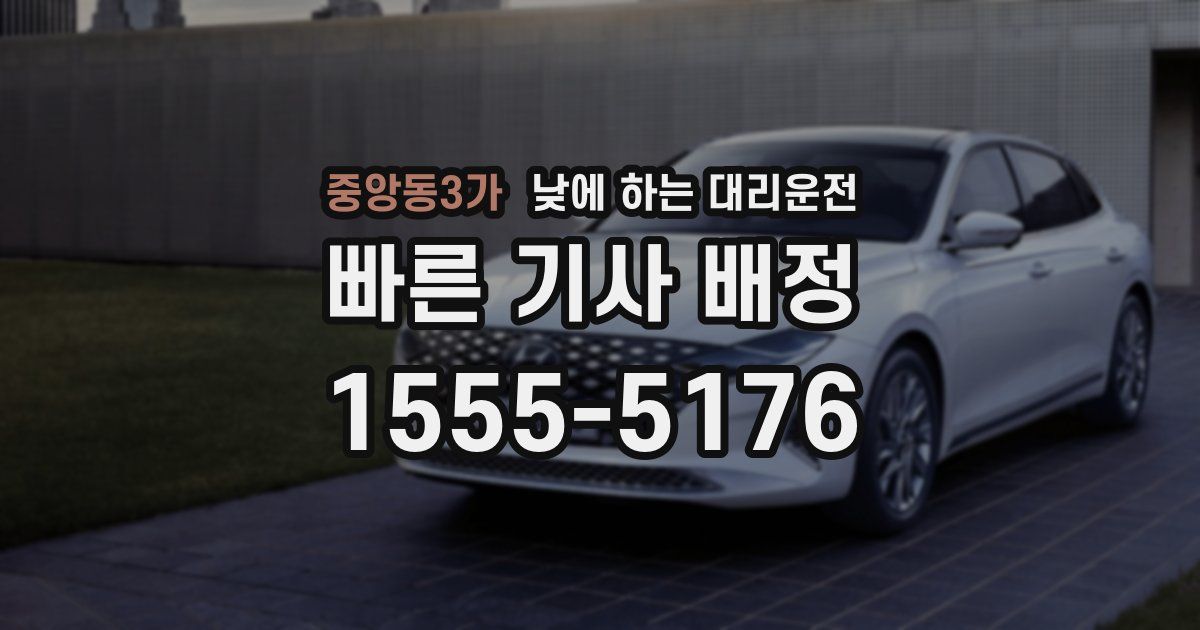 중앙동3가 낮에 하는 대리운전