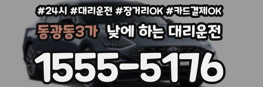 동광동3가 낮에 하는 대리운전