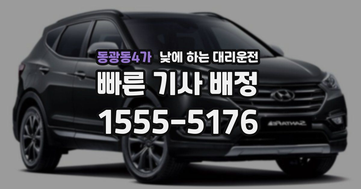 동광동4가 낮에 하는 대리운전