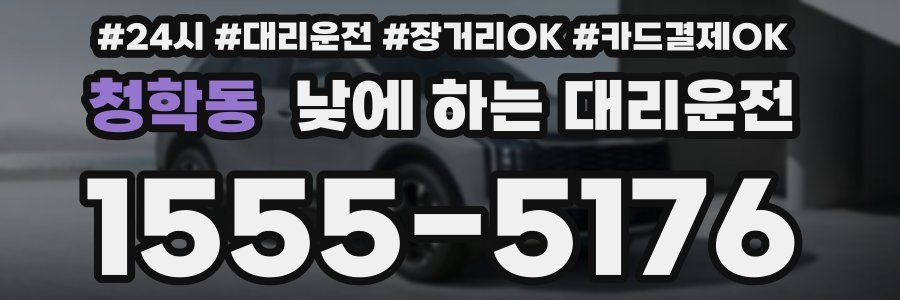 청학동 낮에 하는 대리운전