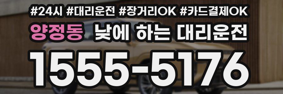 양정동 낮에 하는 대리운전