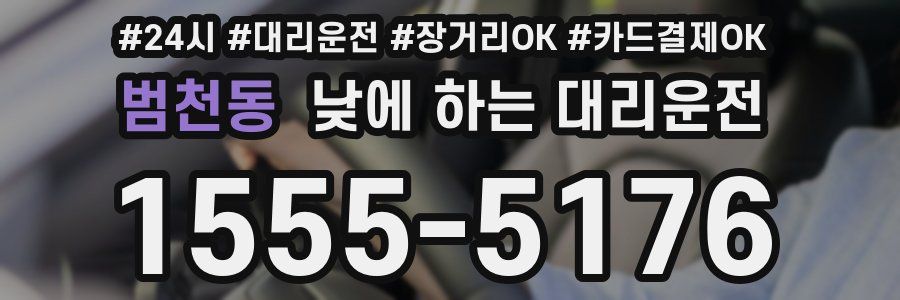범천동 낮에 하는 대리운전