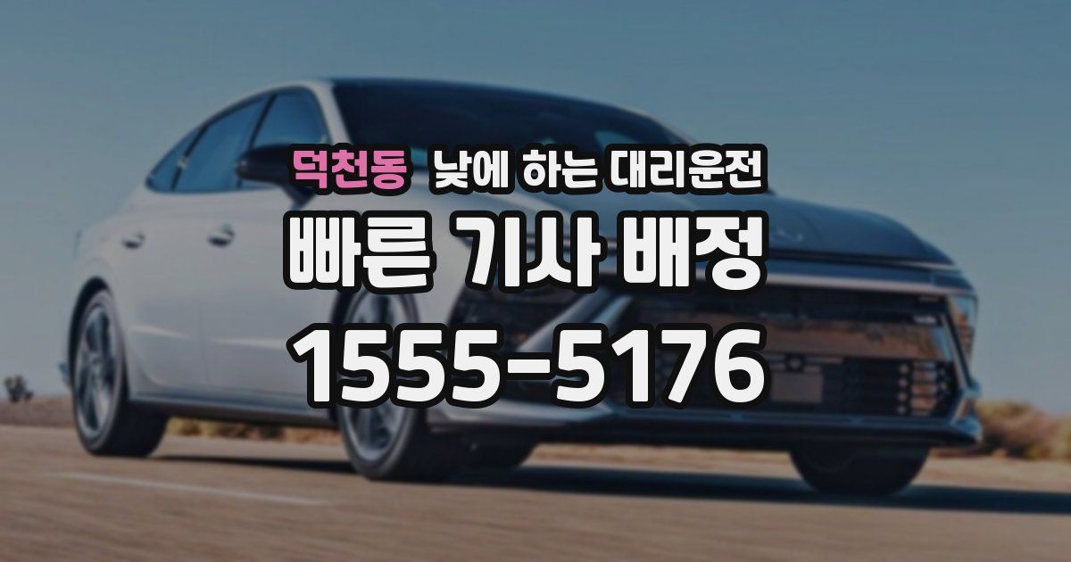 덕천동 낮에 하는 대리운전