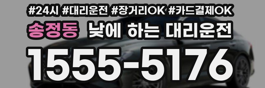 송정동 낮에 하는 대리운전