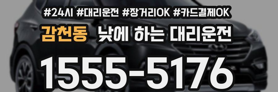 감천동 낮에 하는 대리운전