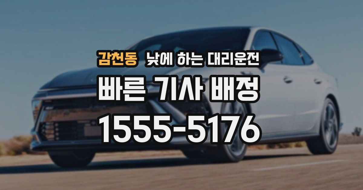 감천동 낮에 하는 대리운전