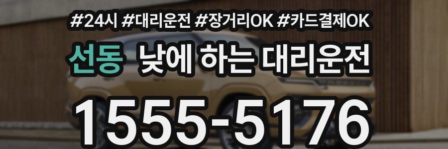 선동 낮에 하는 대리운전